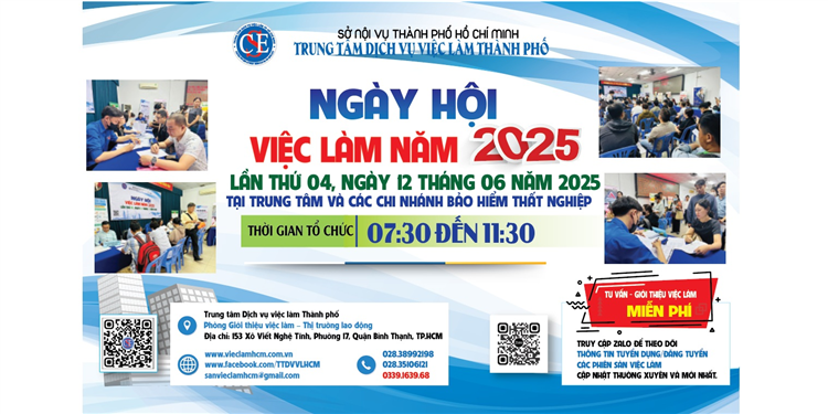 Ảnh 2- Ngày hội việc làm trực tiếp, trực tuyến tại Trung tâm và các Chi nhánh Bảo hiểm thất nghiệp lần 04 năm 2025. Ảnh CSE