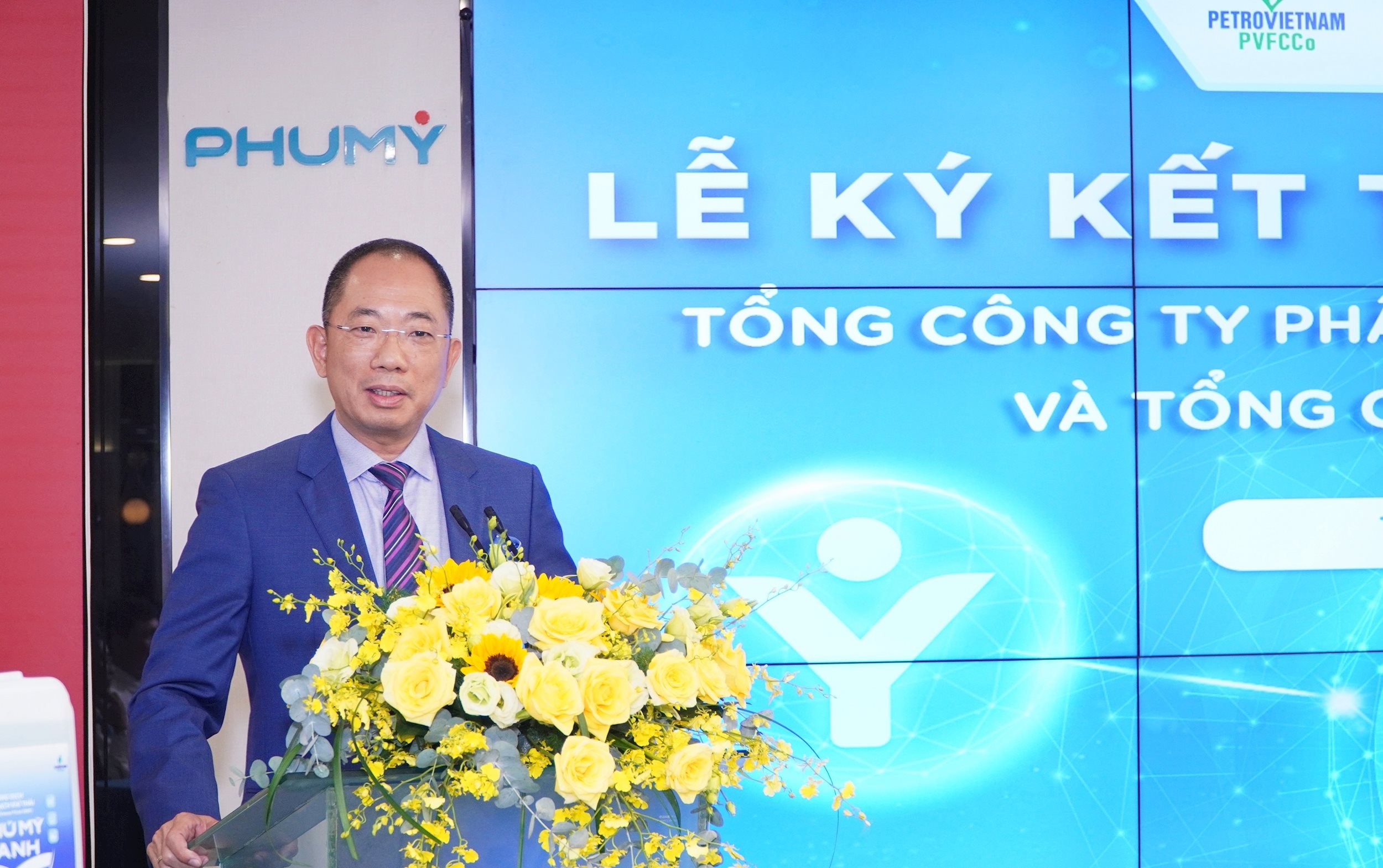 Ông Cao Hoài Dương - Chủ tịch HĐQT PVOIL phát biểu tại Lễ ký kết - Copy