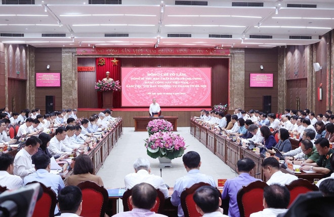 A view of the working session (Photo: VNA) ws.jpg