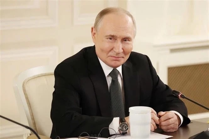 Russian President Vladimir Putin at the meeting. (Photo: VNA)