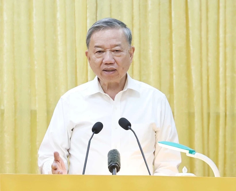 Party General Secretary To Lam calls for concerted efforts from Nam Dinh, Ha Nam and Ninh Binh provinces to complete the organisation of the two-tier administration model by July 1. (Photo: VNA)