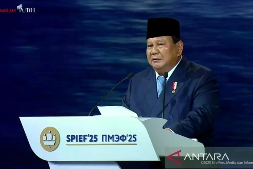 President Prabowo Subianto speaks at St. Petersburg International Economic Forum (SPIEF) 2025 in Russia on June 20, 2025. (Photo: ANTARA)