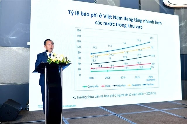 Associate Professor Nguyen Anh Tuan, director of digestive surgery department at Central Military Hospital 108, said obesity is on the rise in Vietnam, outpacing other Southeast Asian countries. (Photo courtesy of Novo Nordisk)