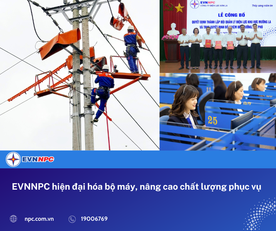 Ảnh 1. EVNNPC hiện đại hóa bộ máy, nâng cao chất lượng phục vụ. Ảnh NPC