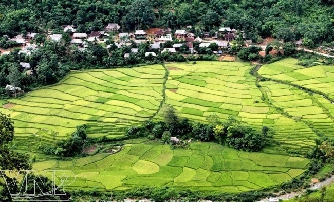 A village of Thai ethnic group in Pu Luong, Thanh Hoa province. (Photo: VNA)