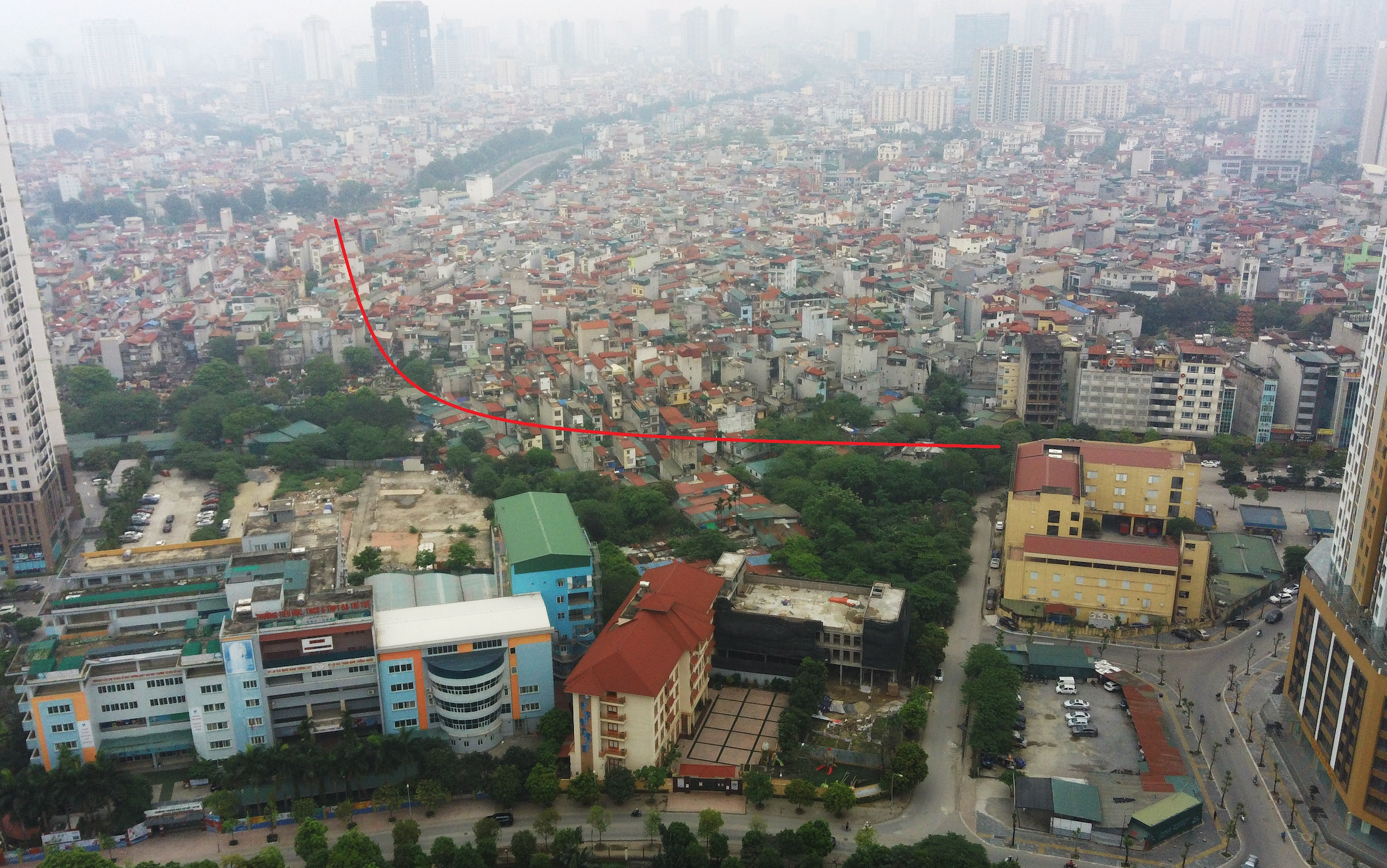 Khu vực nằm trong diện mở rộng và cải tạo trực giao thông Vành đai 2.5.