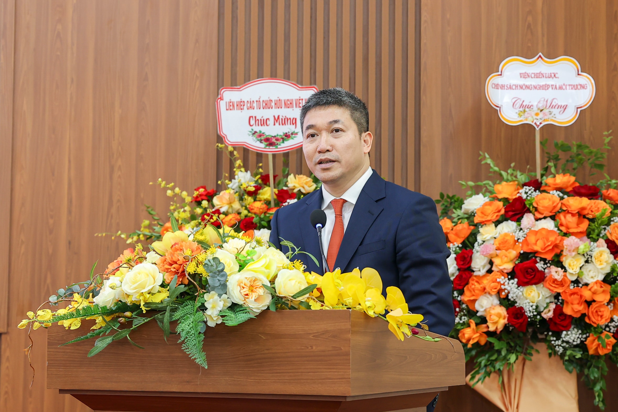 Chủ tịch Liên hiệp các tổ chức hữu nghị Việt Nam Phan Anh Sơn phát biểu