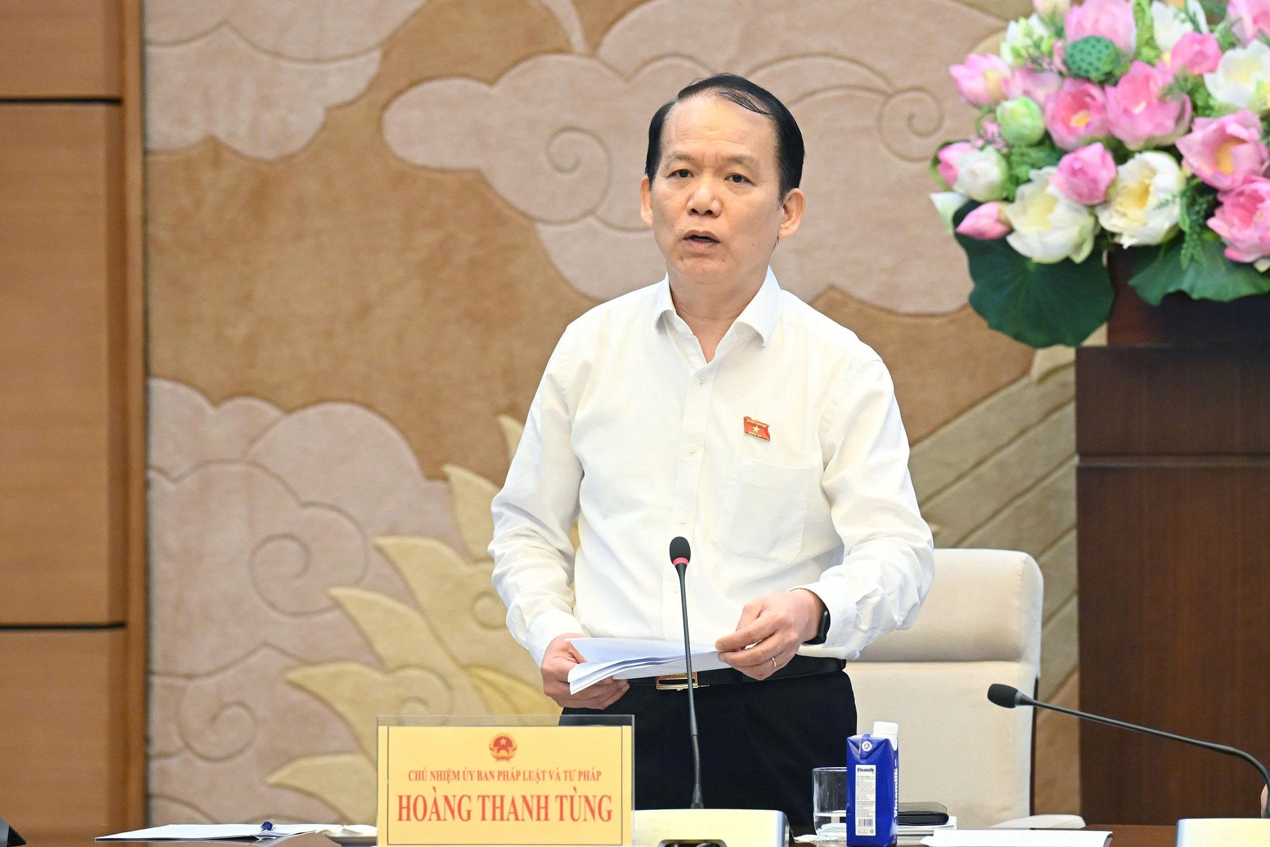 Chủ nhiệm Ủy ban Pháp luật và Tư pháp Hoàng Thanh Tùng