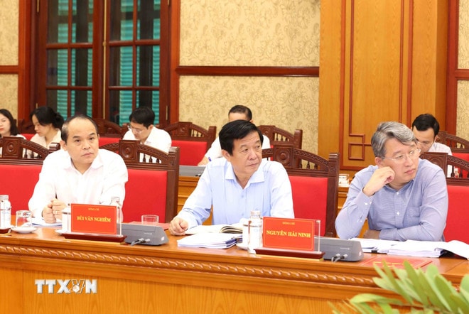 Đại biểu tham dự Phiên họp thứ 28 Ban Chỉ đạo Trung ương về phòng, chống tham nhũng, lãng phí, tiêu cực. (Ảnh: Phương Hoa/TTXVN) ttxvn-tong-bi-thu-chu-tri-phien-hop-thu-28-ban-chi-dao-trung-uong-ve-phong-chong-tham-nhung-lang-phi-tieu-cuc-0707-7.jpg