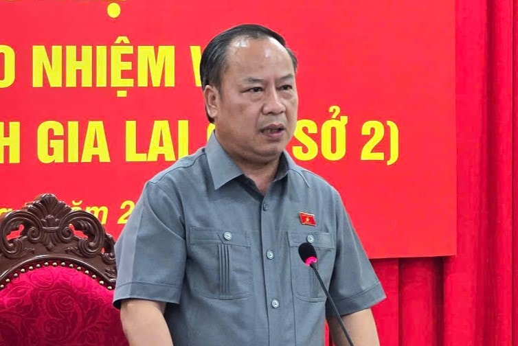 Ông Châu Ngọc Tuấn, Phó Bí thư Tỉnh ủy Gia Lai, phát biểu nhận nhiệm vụ.