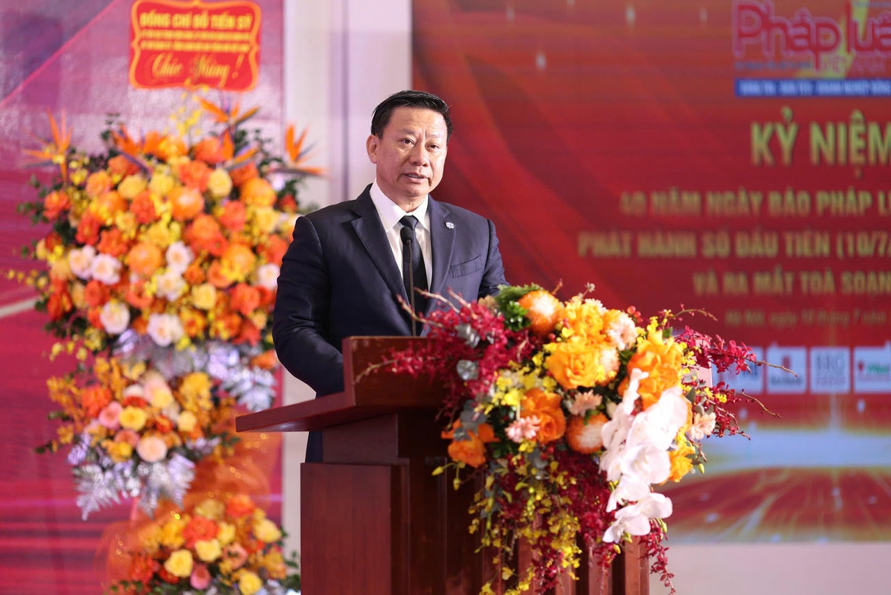 Thứ trưởng Bộ Tư pháp Nguyễn Thanh Ngọc phát biểu tại Lễ Kỷ niệm.