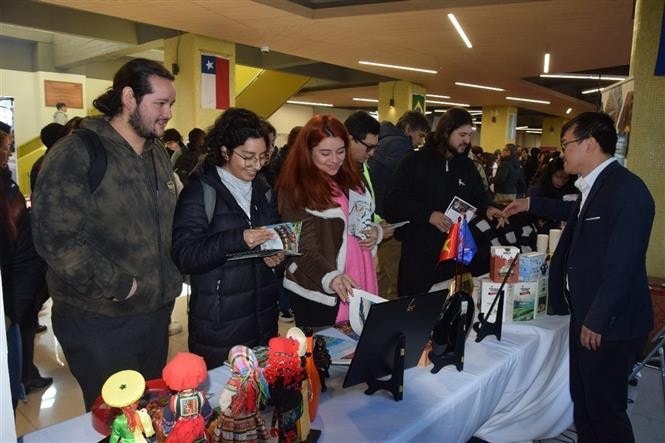 The Vietnamese booth at the fair (Photo: VNA)