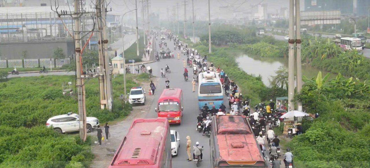 Tình trạng giao thông nhức nhối tại các KCN Vân Trung, KCN Quang Châu, tỉnh Bắc Ninh.