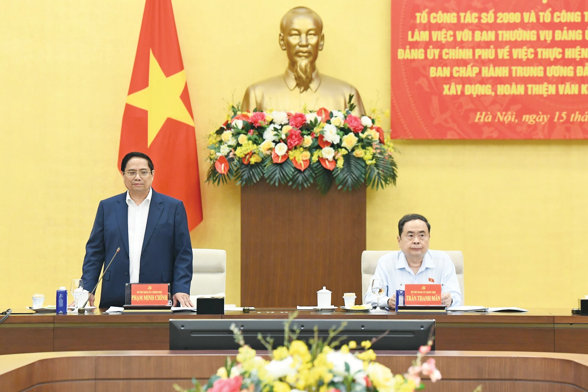 Thủ tướng Phạm Minh Chính phát biểu tại hội nghị. Ảnh: Lâm Hiển