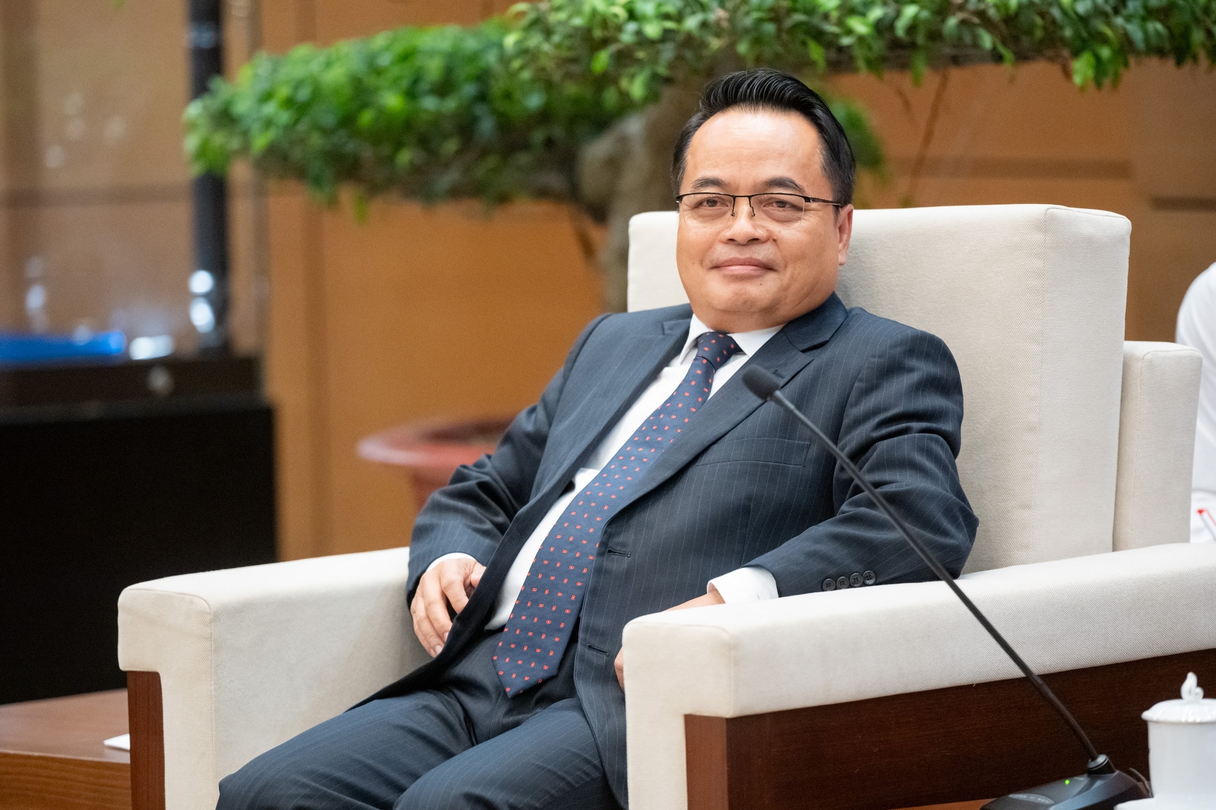 Chủ tịch Kiểm toán Nhà nước Lào Viengthavisone Thephachanh phát biểu. Ảnh: Phạm Thắng