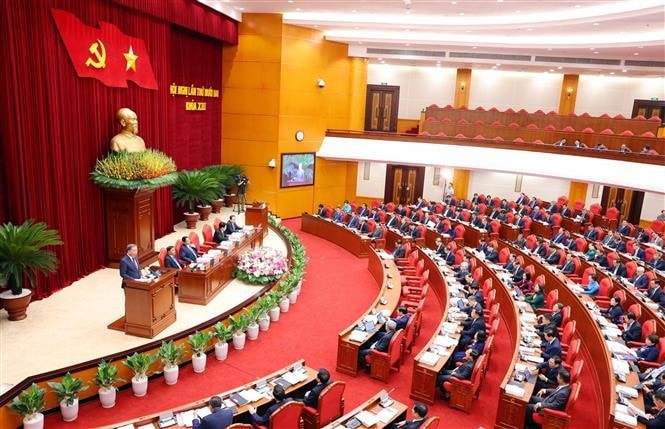 At the opening ceremony of the 13th Party Central Committee’s 12th plenum in Hanoi on July 18. (Photo: VNA)