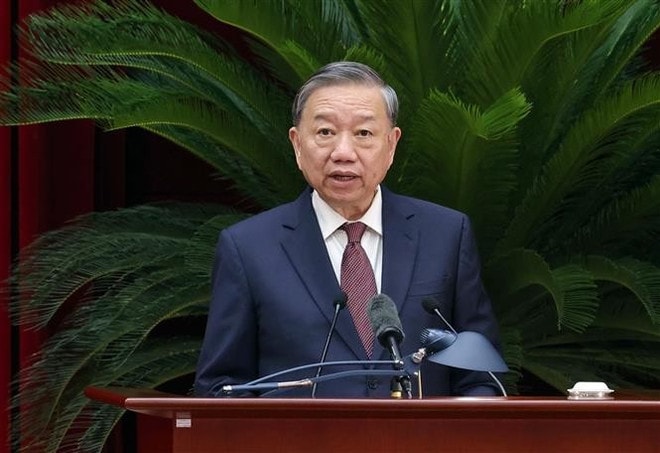 Party General Secretary To Lam speaks at the event (Photo: VNA) to-lam.jpg