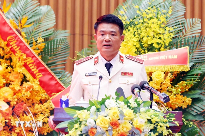 Viện trưởng Viện Kiểm sát Nhân dân Tối cao Nguyễn Huy Tiến phát biểu. (Ảnh: Phạm Kiên/TTXVN) ttxvn-nguyen-huy-tien.jpg