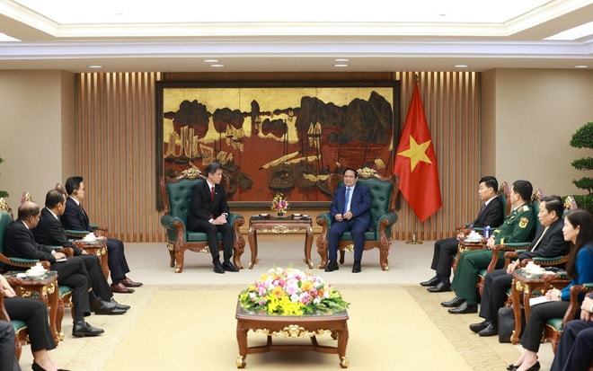 At the meeting (Photo: VNA) vna-pham-minh-chinh-singapore-party-official.jpg