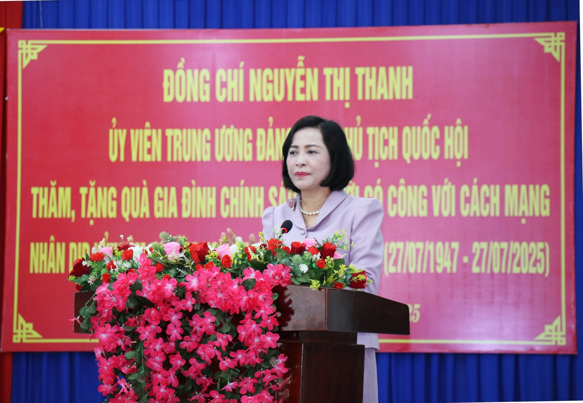 Phó Chủ tịch Quốc hội Nguyễn Thị Thanh phát biểu