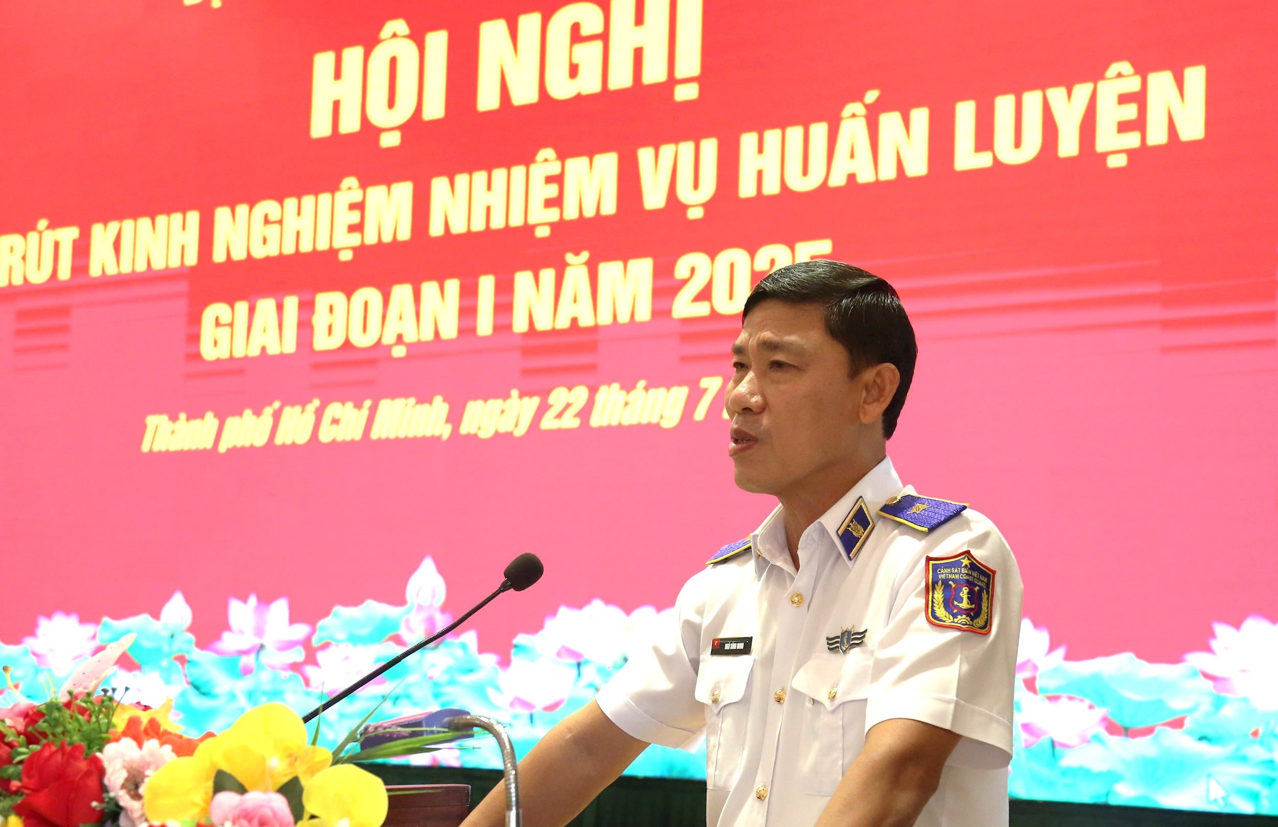 Thiếu tướng Ngô Bình Minh, Tư lệnh Vùng Cảnh sát biển 3 phát biểu kết luận Hội nghị
