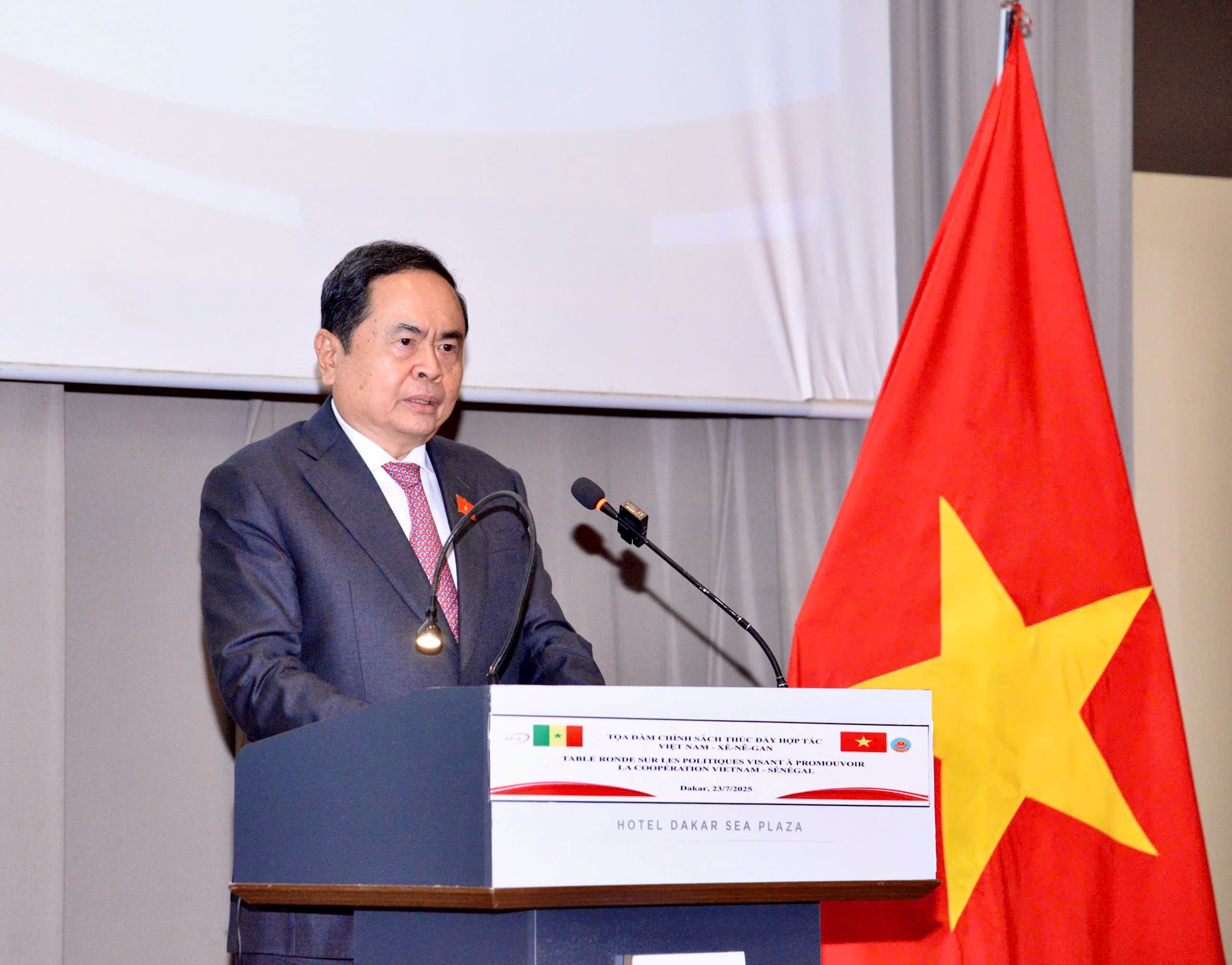 Chủ tịch Quốc hội Trần Thanh Mẫn phát biểu tại Tọa đàm chính sách thúc đẩy hợp tác Việt Nam - Senegal
