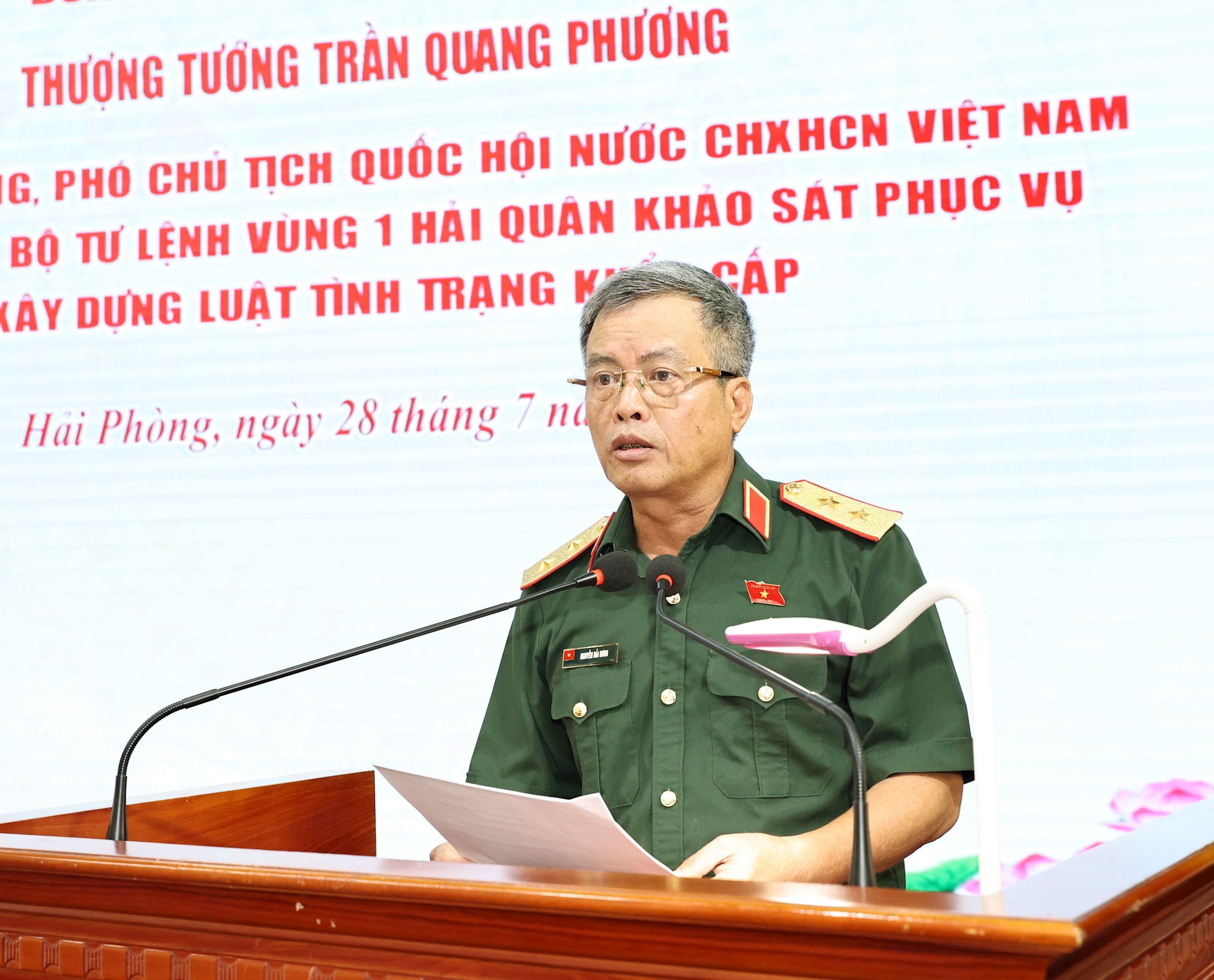 Phó Chủ nhiệm Ủy ban Quốc phòng, An ninh và Đối ngoại Nguyễn Hải Hưng phát biểu