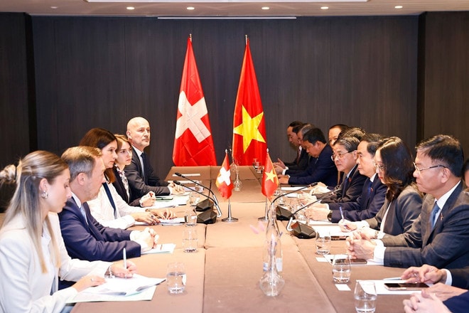 The meeting between NA Chairman Tran Thanh Man and President of the Swiss National Council Maja Riniker in Geneva on July 29. (Photo: VNA) na-chairman-tran-thanh-man-and-swiss-national-council-president-maja-riniker-1.jpg