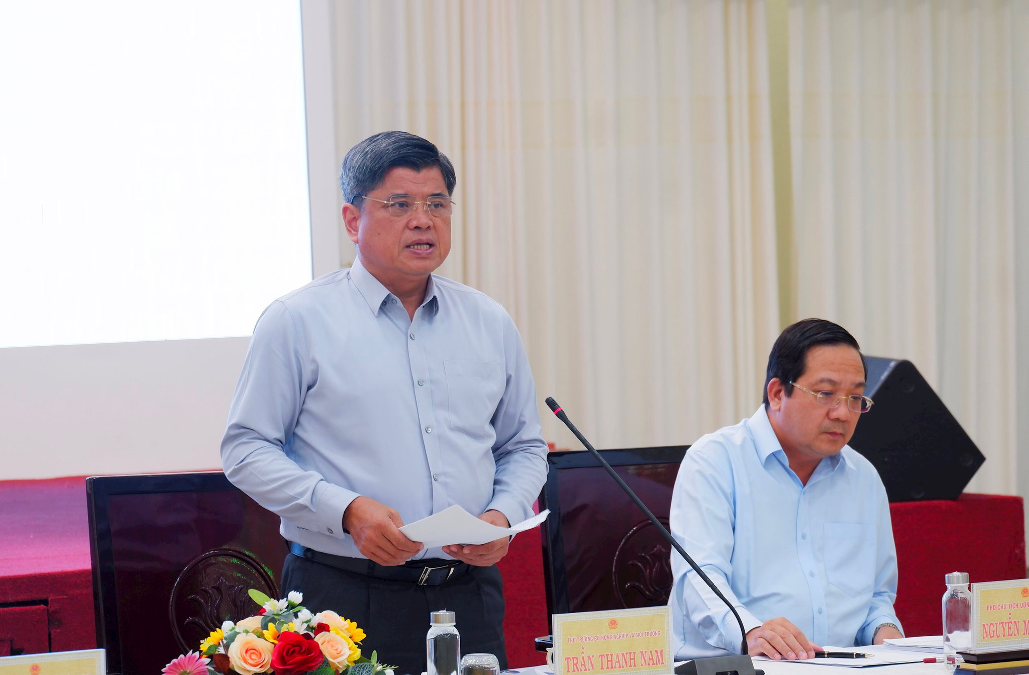 Thứ trưởng Bộ Nông nghiệp và Môi trường Trần Thanh Nam phát biểu