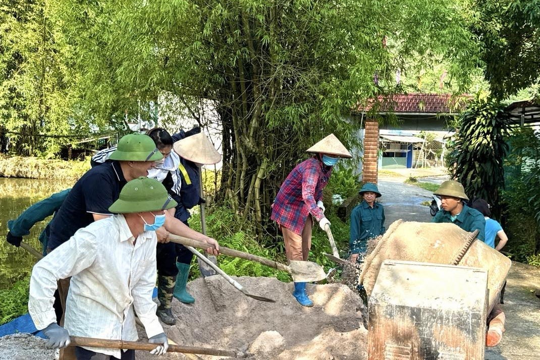 Xã Chợ Đồn huy động cả hệ thống chính trị cùng vào cuộc trong công tác xóa nhà tạm, nhà dột nát. Ảnh thainguyen.gov.vn