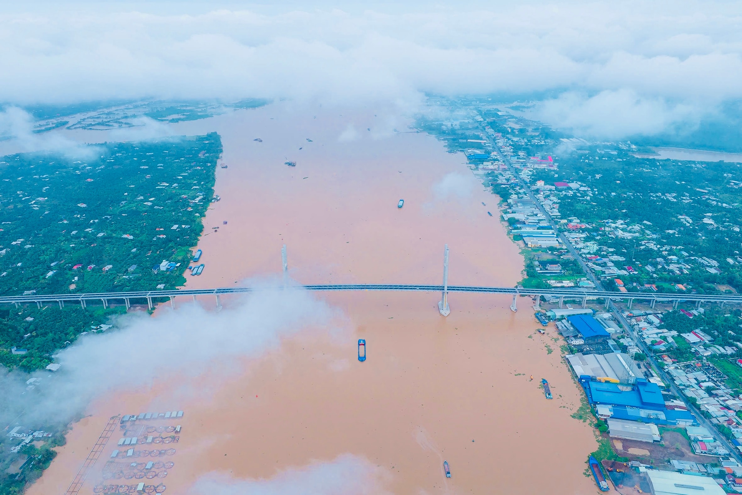 Cầu Rạch Miễu 2 nối đôi bờ Đồng Tháp - Vĩnh Long