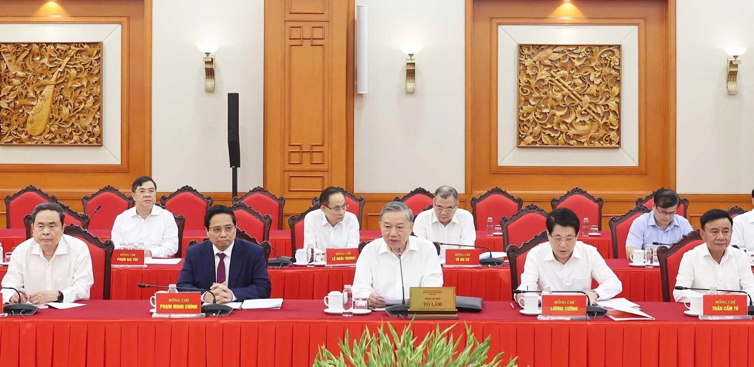 Tổng Bí thư Tô Lâm, Bí thư Quân uỷ Trung ương phát biểu. Ảnh: Thống Nhất - TTXVN