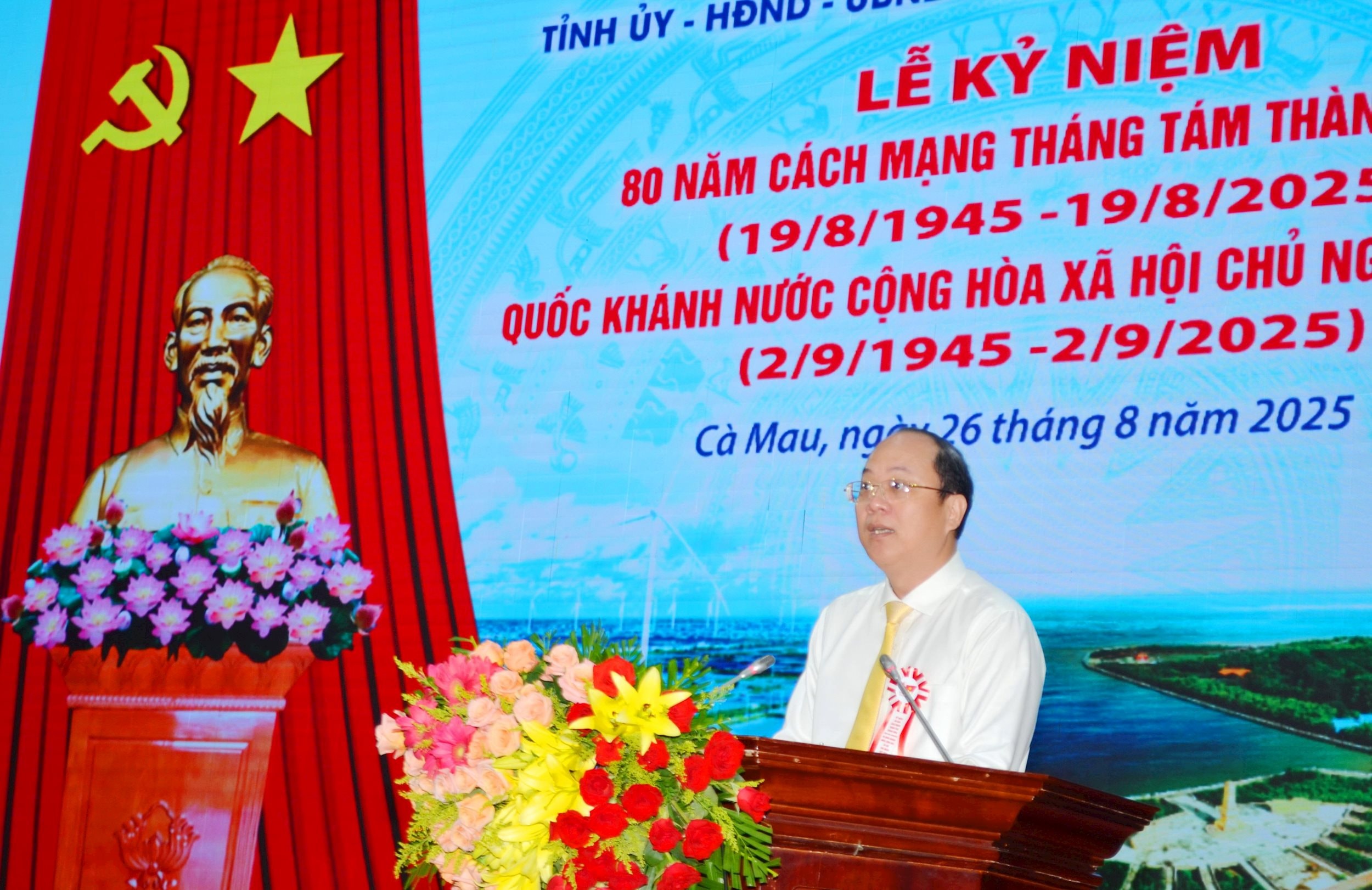 Bí thư Tỉnh ủy Cà Mau Nguyễn Hồ Hải phát biểu tại buổi lê