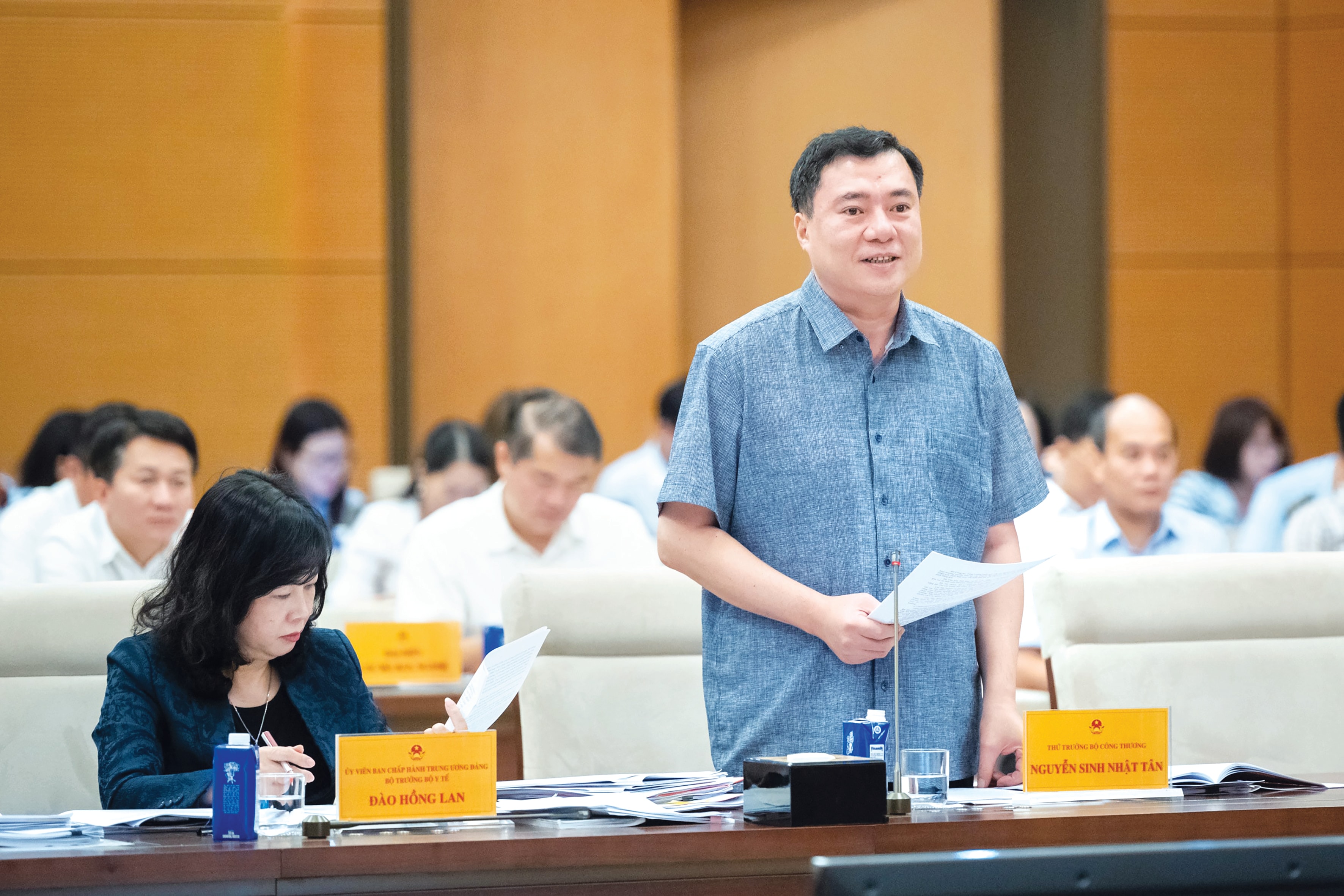 Thứ trưởng Bộ Công thương Nguyễn Sinh Nhật Tân phát biểu
