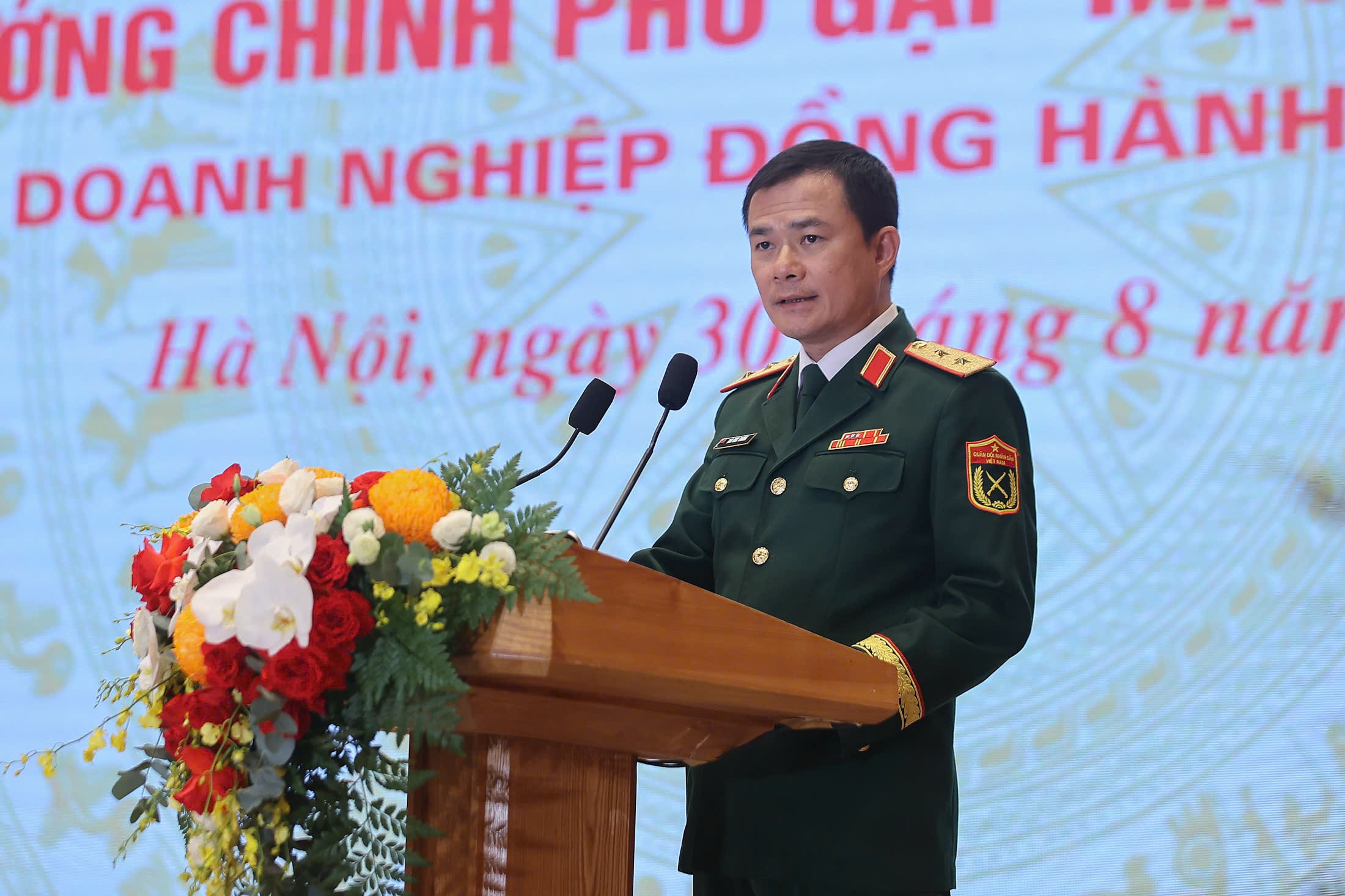 Trung tuong Tao Duc Thang phat bieu tai su kien - Ảnh Nhật Bắc