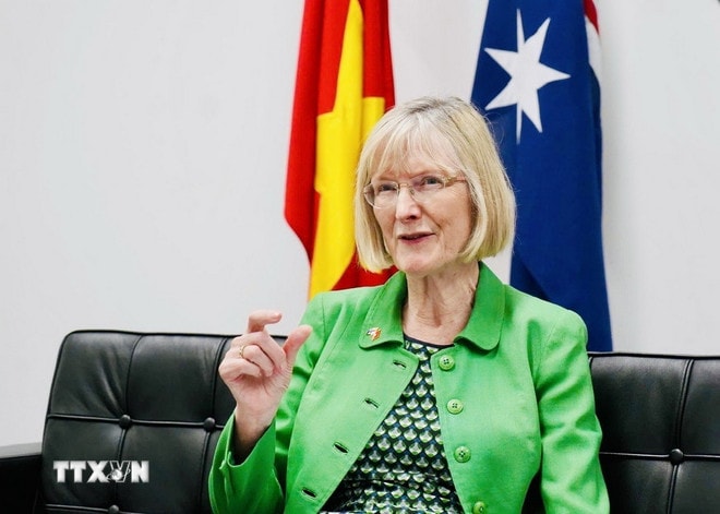 Đại sứ Australia Gillian Bird. (Ảnh: Việt Đức/TTXVN) ttxvn-gillian-bird.jpg