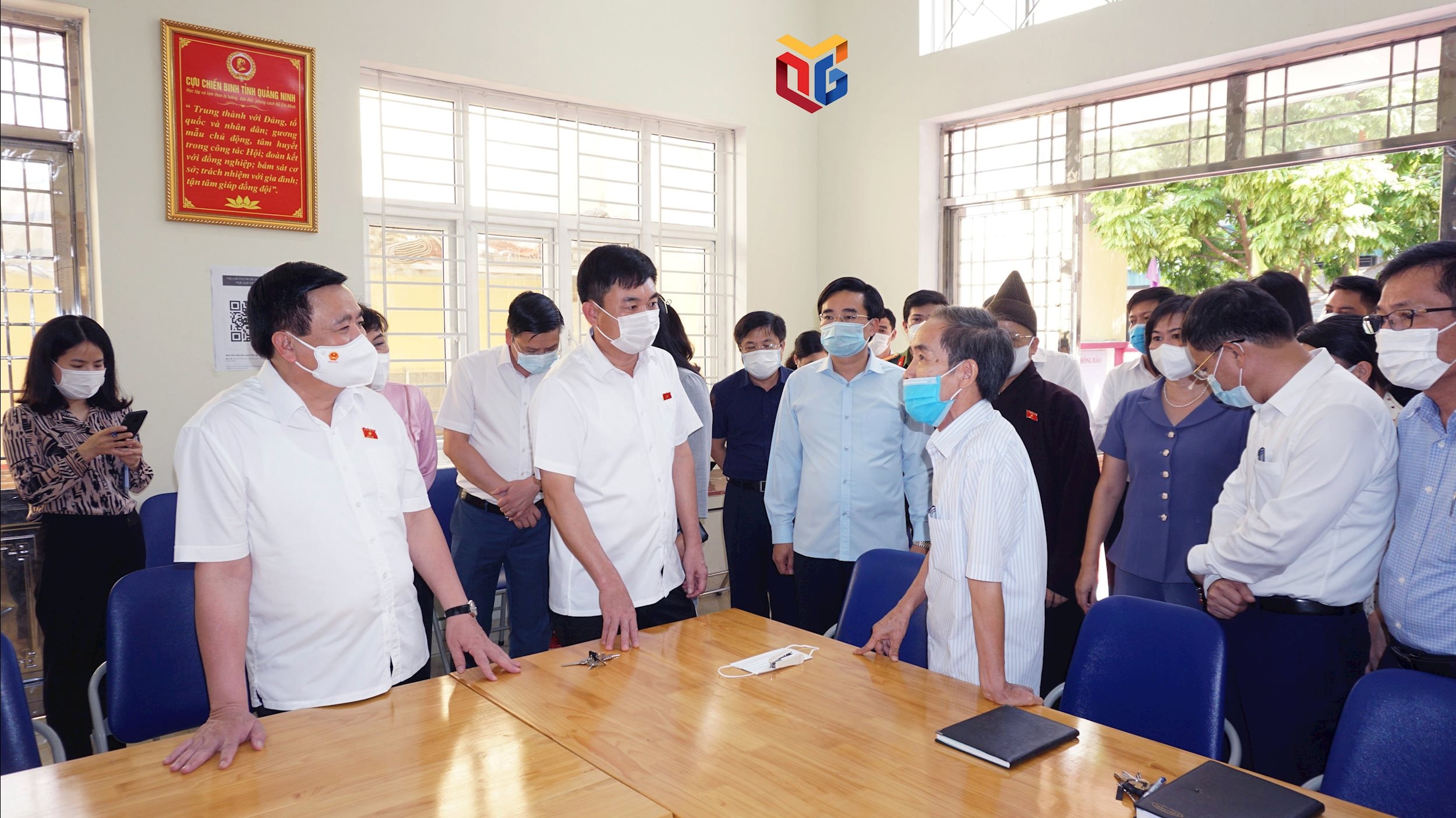 Đoàn giám sát kiểm tra hoạt động của tổ tự quản phòng chống dịch Covid-19 khu Tân Lập 7, phường Cẩm Thủy