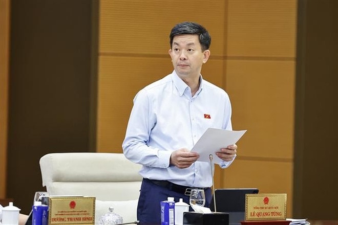 NA Secretary-General and Chairman of the NA Office Le Quang Tung speaks at the event (Photo: VNA) le-quang-tung.jpg