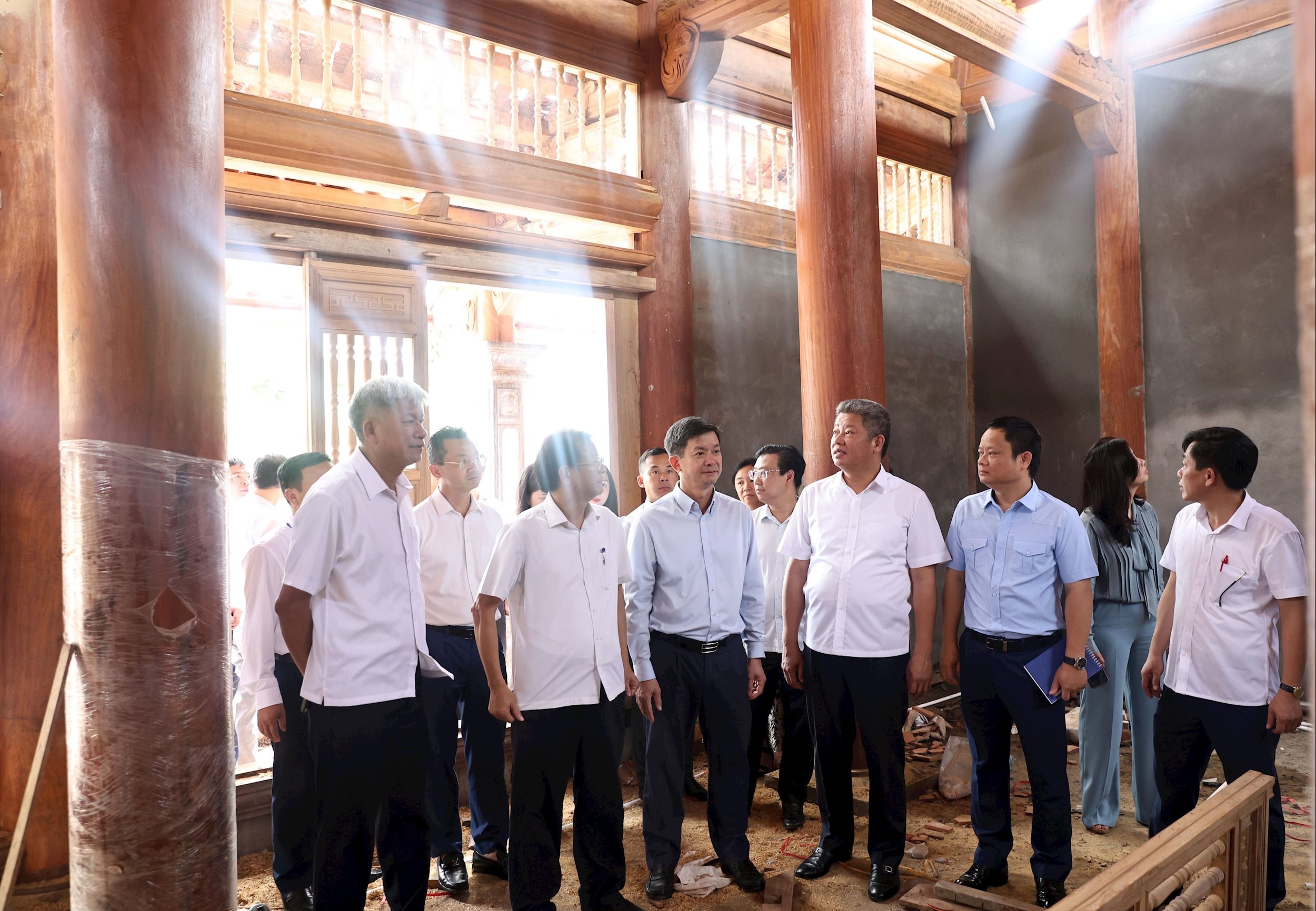 Tổng Thư ký Quốc hội, Chủ nhiệm Văn phòng Quốc hội Lê Quang Tùng và Đoàn công tác khảo sát tiến độ triển khai Dự án (1)