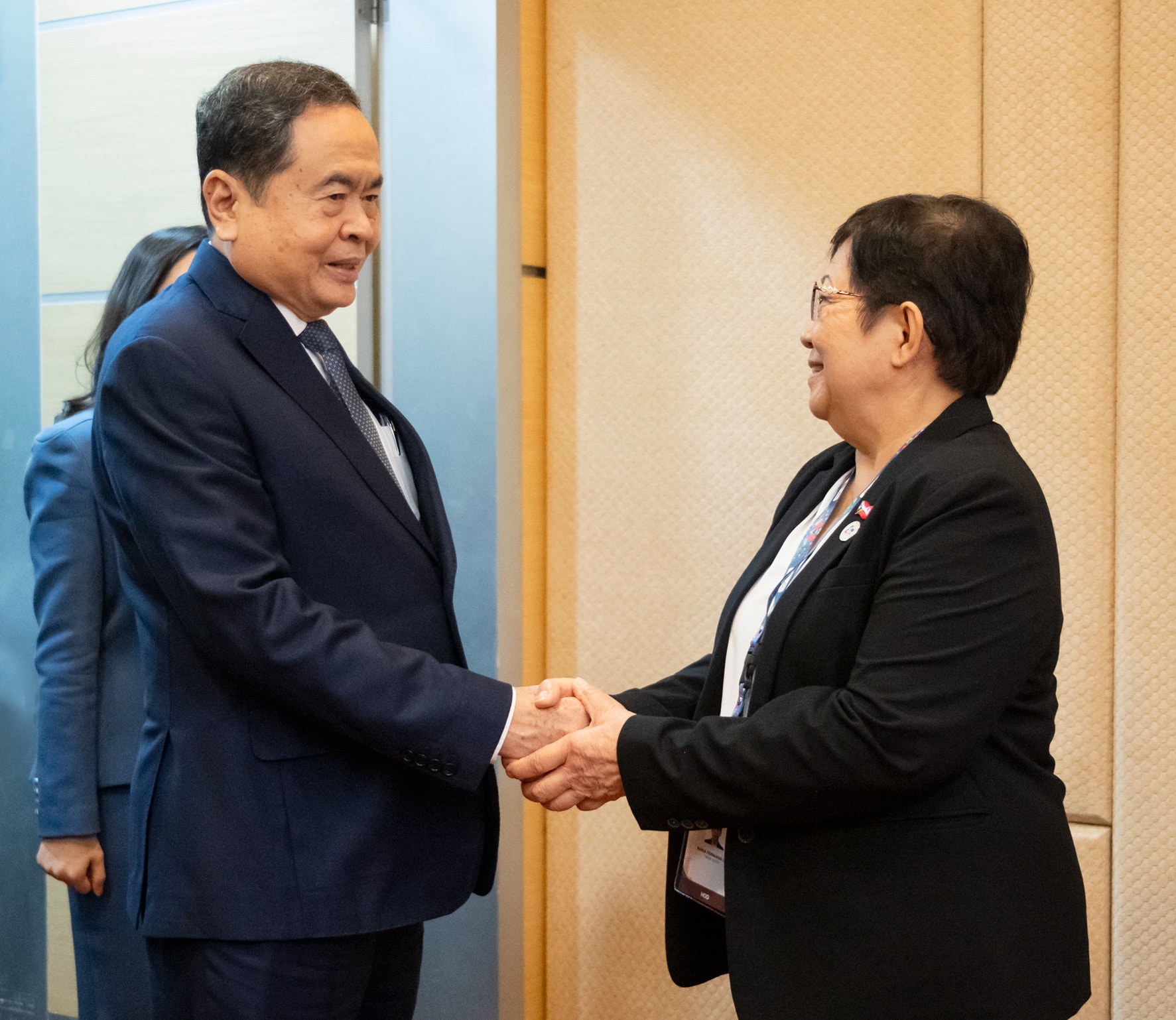 Chủ tịch Quốc hội Trần Thanh Mẫn gặp Chủ tịch Quốc hội Timor - Leste Maria Fernanda Lay