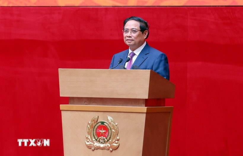 Thủ tướng Phạm Minh Chính phát biểu chỉ đạo. (Ảnh: Phạm Kiên/TTXVN)