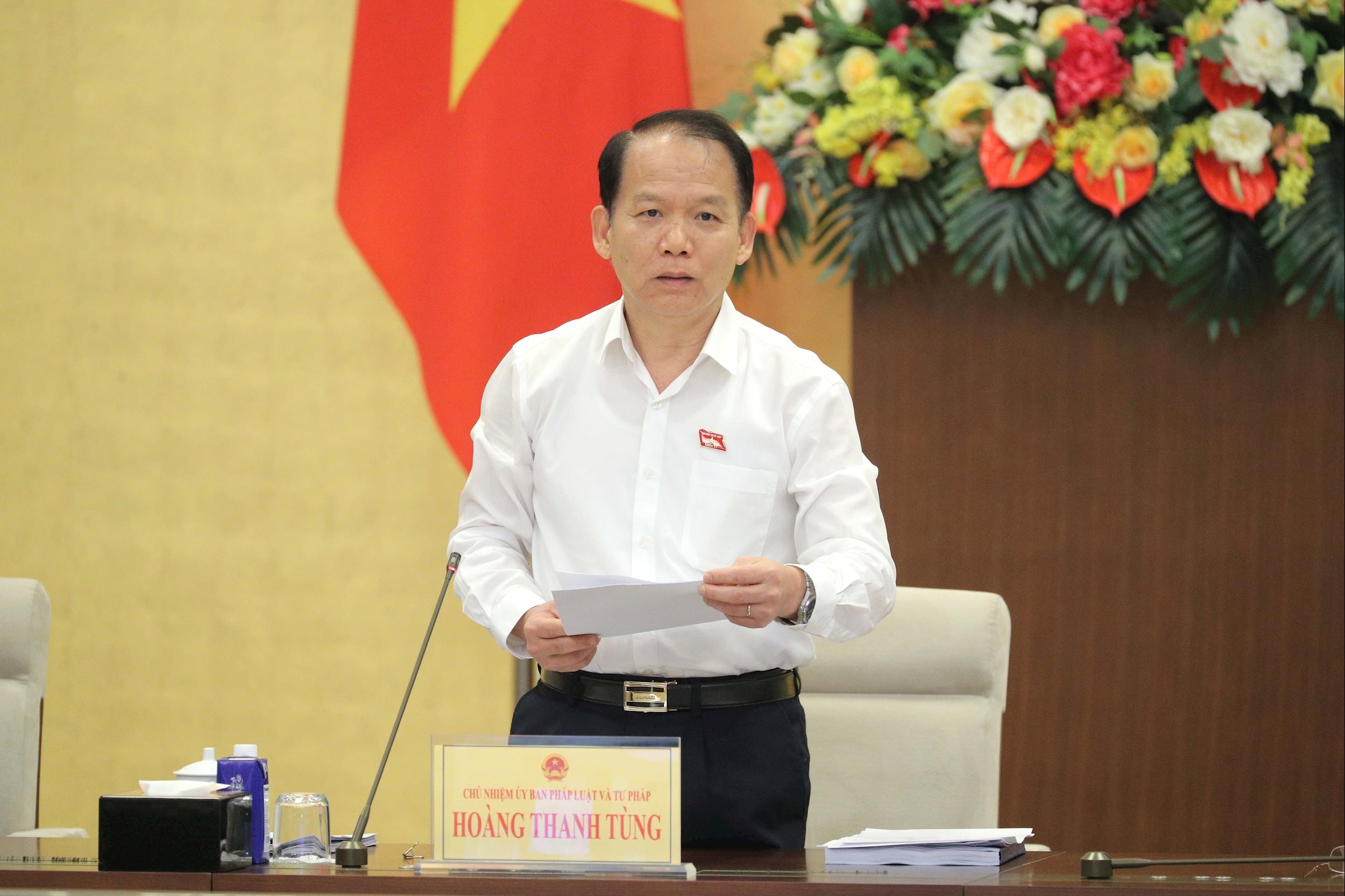Chủ nhiệm Ủy ban Pháp luật và Tư pháp Hoàng Thanh Tùng