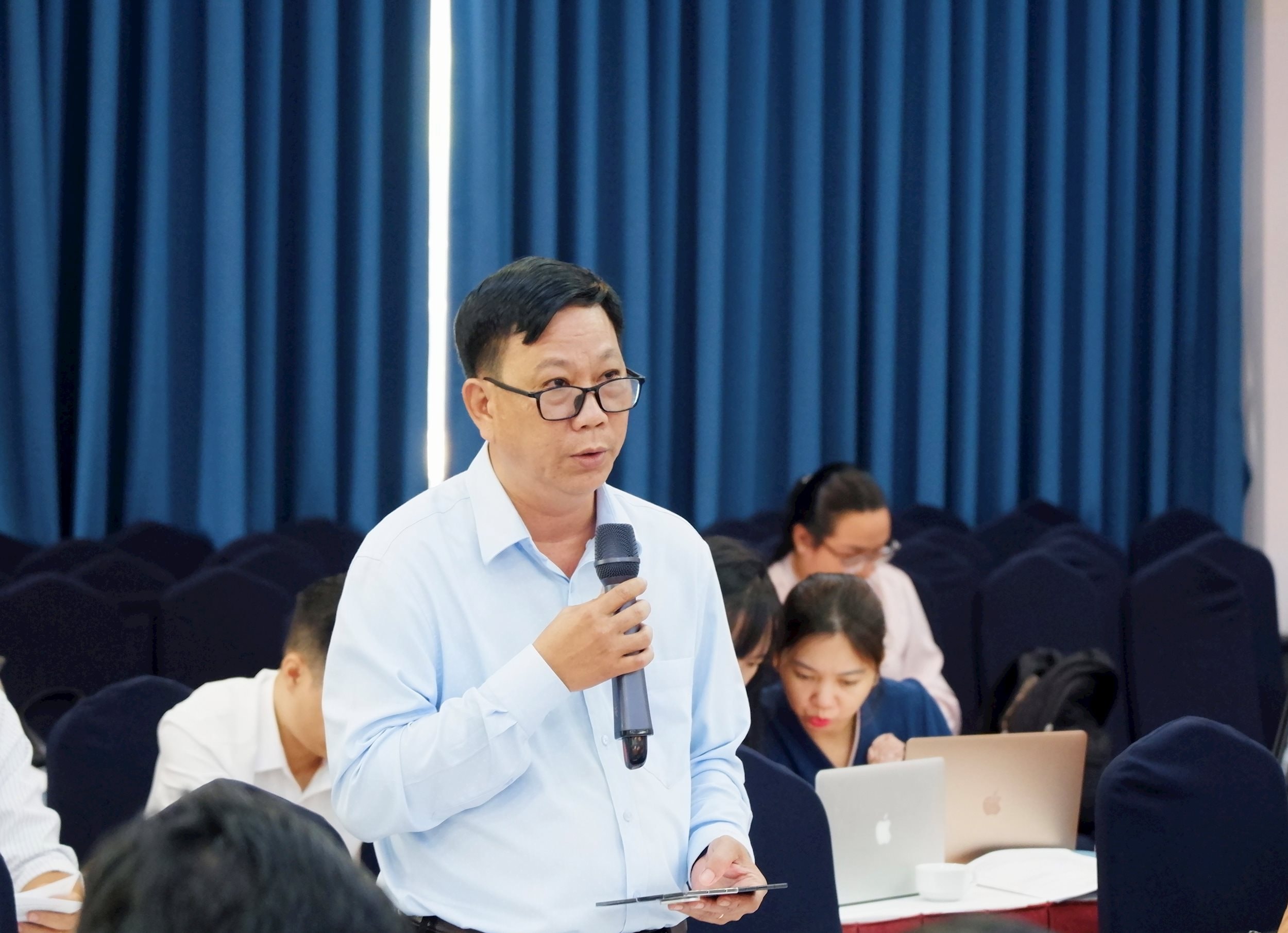 Giám đốc Sở Khoa học và Công nghệ tỉnh Đồng Tháp Lê Quang Khôi phát biểu