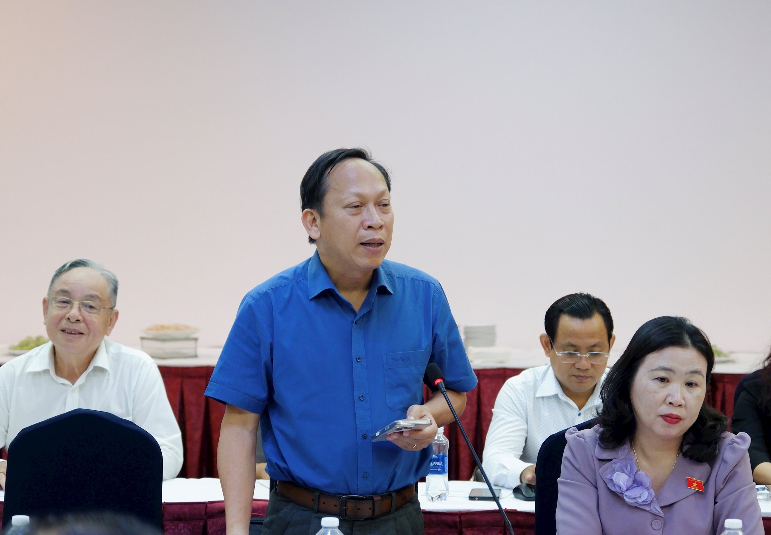 Phó Giám đốc Sở Nông nghiệp và Môi trường tỉnh Tây Ninh Nguyễn Đình Xuân phát biểu. Ảnh: Hoa Lê