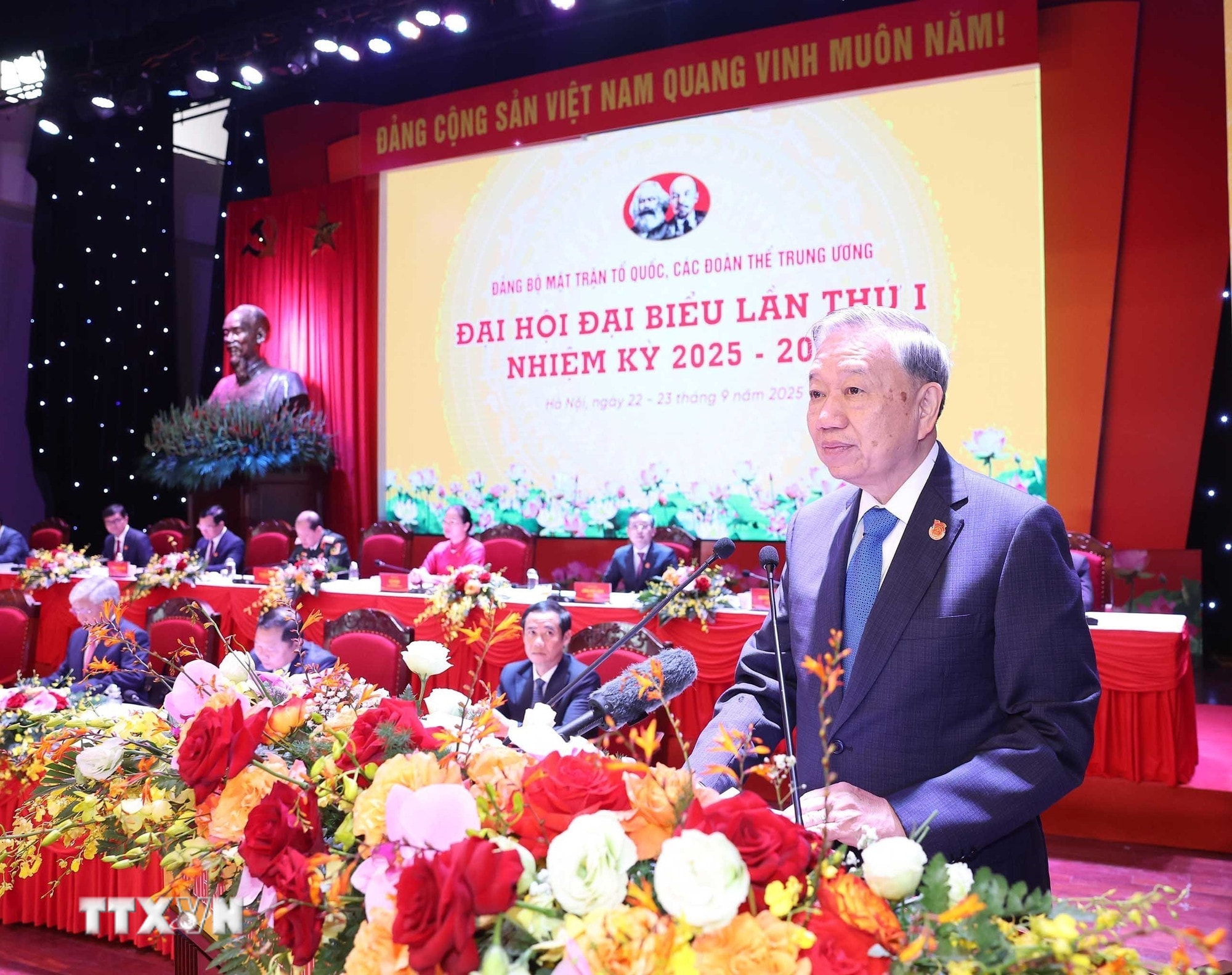 Tổng Bí thư Tô Lâm phát biểu chỉ đạo tại Đại hội. (Ảnh: Thống Nhất/TTXVN)