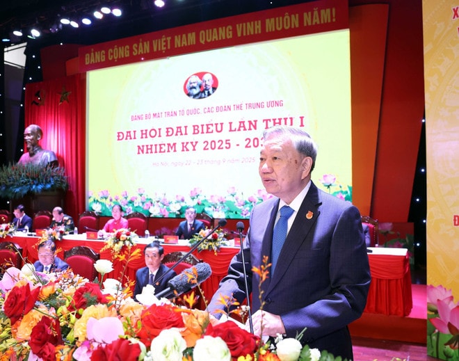 Party General Secretary To Lam speaks at the congress. (Photo: VNA) to-lam-6.jpg