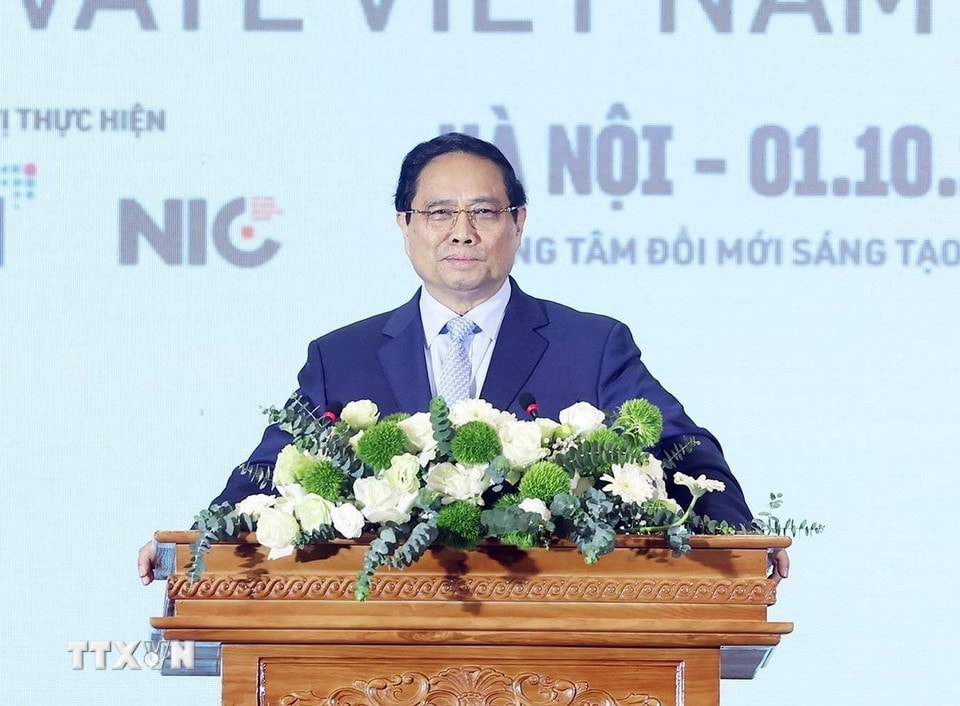 Thủ tướng Phạm Minh Chính phát biểu. (Ảnh: Thống Nhất/TTXVN)