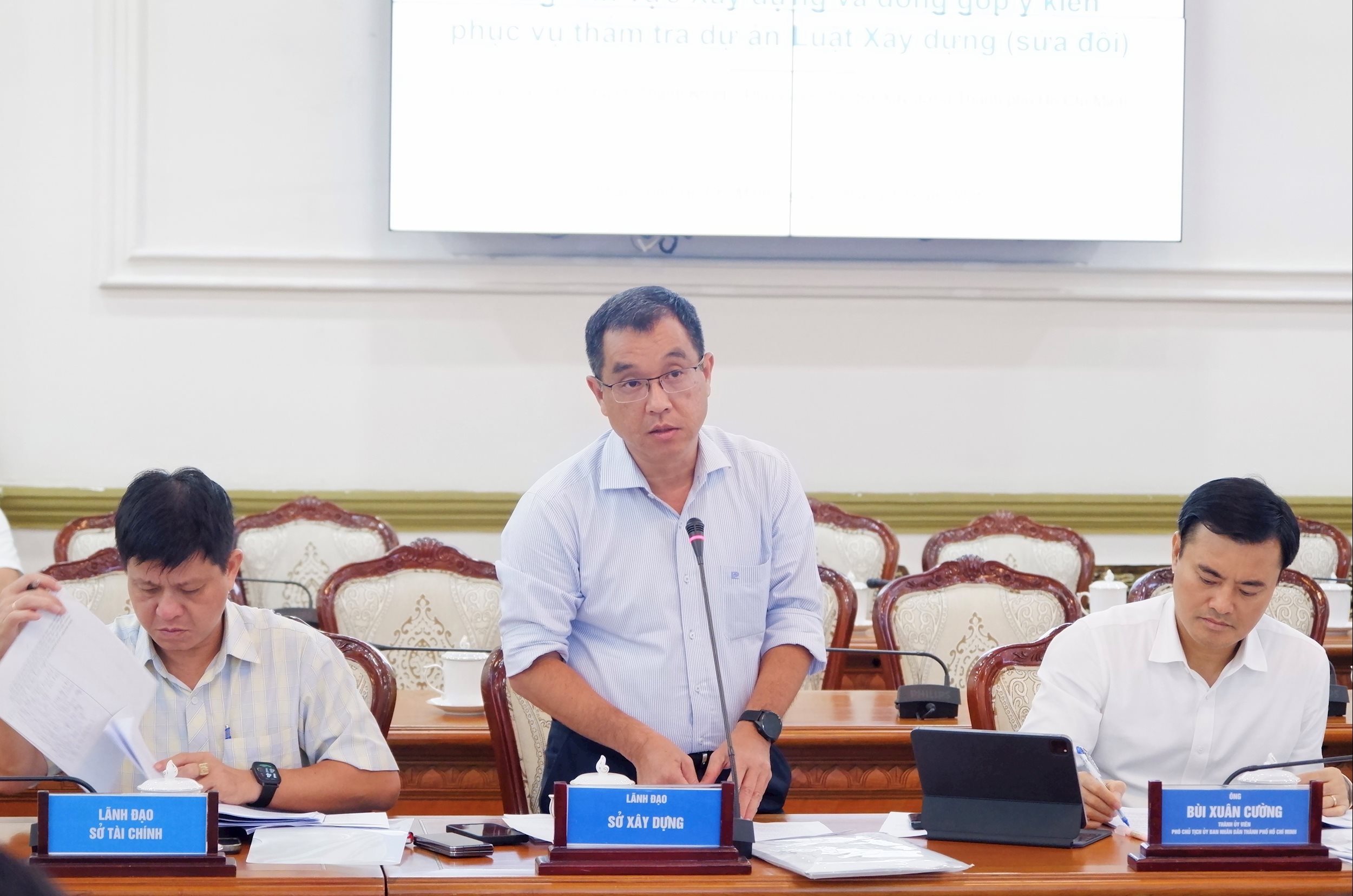 Phó Giám đốc Sở Xây dựng TP. Hồ Chí Minh Huỳnh Thanh Khiết phát biểu