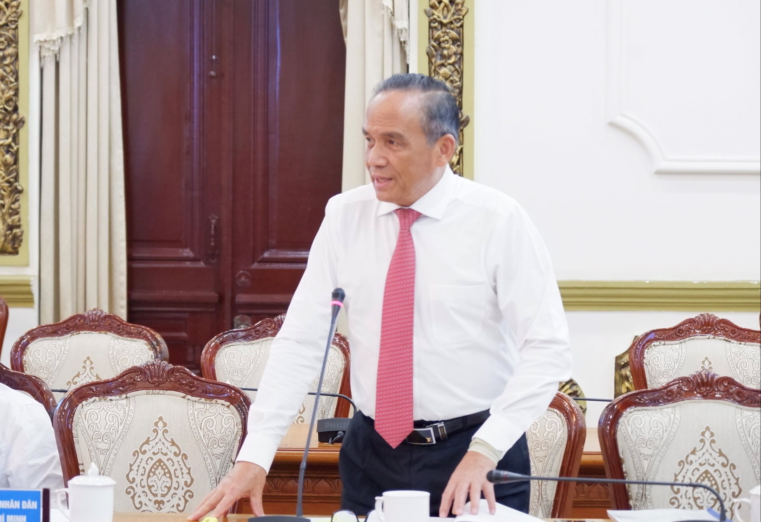 Chủ tịch Hiệp hội Bất động sản TP. Hồ Chí Minh Lê Hoàng Châu phát biểu