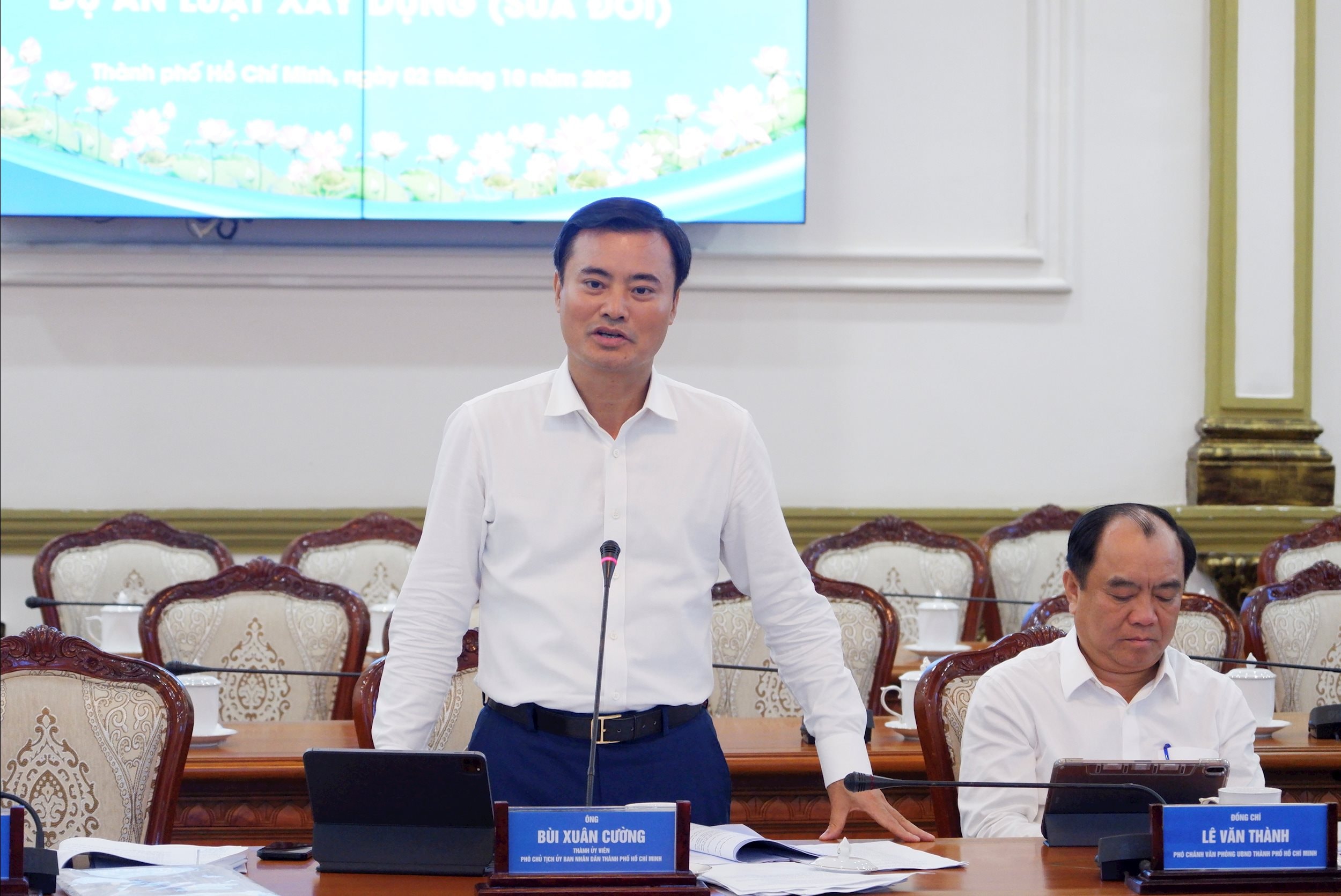 Phó Chủ tịch UBND TP. Hồ Chí Minh Bùi Xuân Cường phát biểu